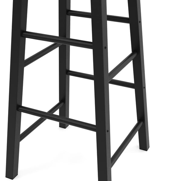 Tabourets de bar TINA, lot de 2, noirs