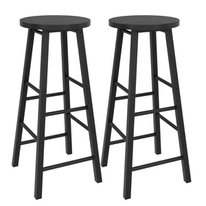 Tabourets de bar TINA, lot de 2, noirs