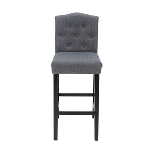 Tabourets de bar WADE, lot de 2, anthracite/noir