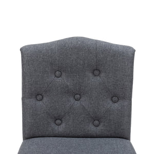 Tabourets de bar WADE, lot de 2, anthracite/noir