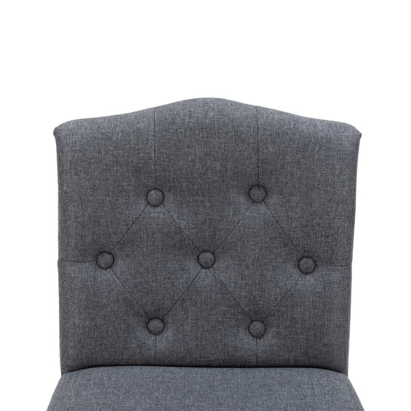 Tabourets de bar WADE, lot de 2, anthracite/noir