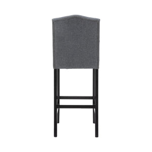 Tabourets de bar WADE, lot de 2, anthracite/noir