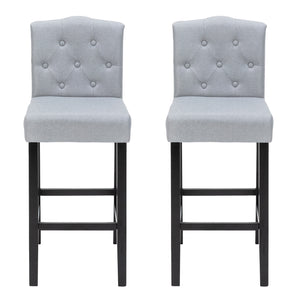 Set di 2 sgabelli da bar WADE, grigio/nero