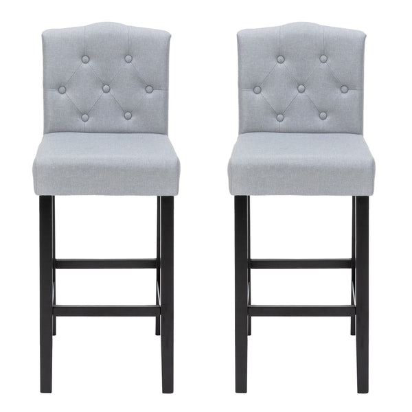 Set di 2 sgabelli da bar WADE, grigio/nero