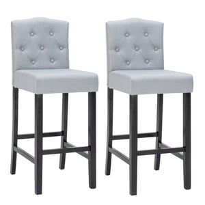 Set di 2 sgabelli da bar WADE, grigio/nero