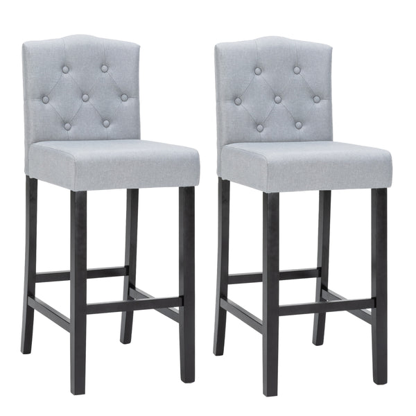 Set di 2 sgabelli da bar WADE, grigio/nero