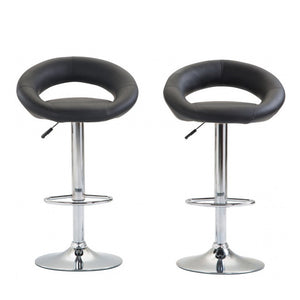 Wanda black bar stools in a set of 2