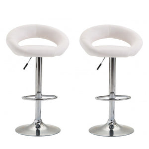 Wanda white bar stools in a set of 2