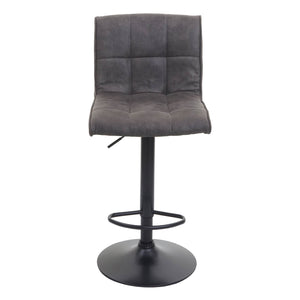 Barhocker Wildlederimitat - vintage dunkelgrau