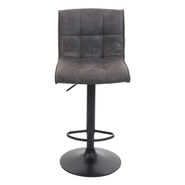 Barhocker Wildlederimitat - vintage dunkelgrau