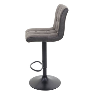 Barhocker Wildlederimitat - vintage dunkelgrau