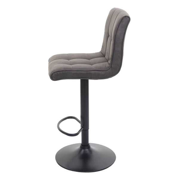 Barhocker Wildlederimitat - vintage dunkelgrau