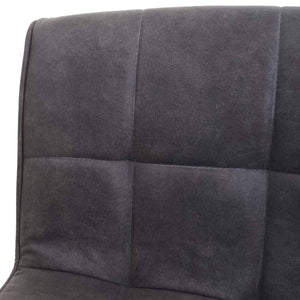 Barhocker Wildlederimitat - vintage dunkelgrau