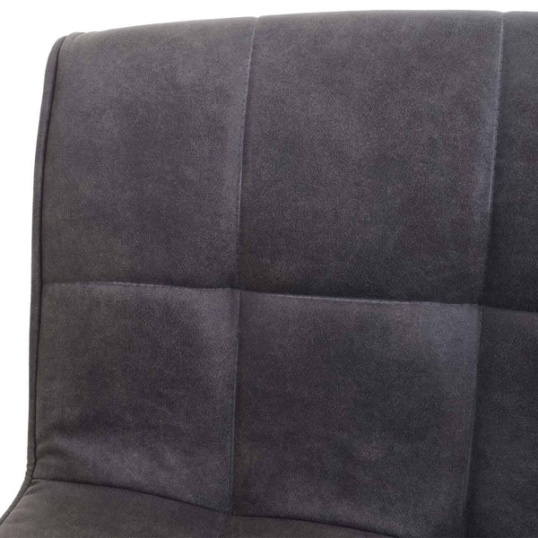 Barhocker Wildlederimitat - vintage dunkelgrau