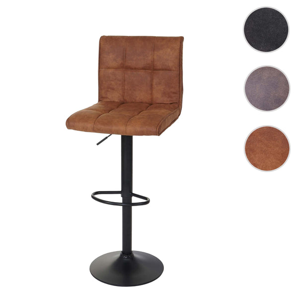 Barhocker Wildlederimitat - vintage hellbraun