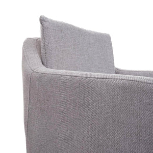 Barhocker mit Fussablage Metall - Stoff/Textil hellgrau