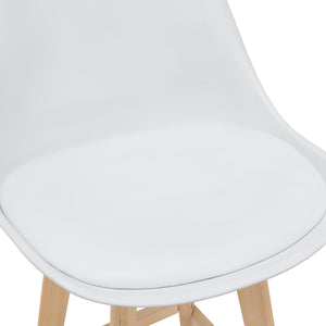 Set di 6 sgabelli da bar con schienale Lublin White