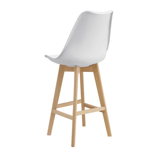 Set di 6 sgabelli da bar con schienale Lublin White
