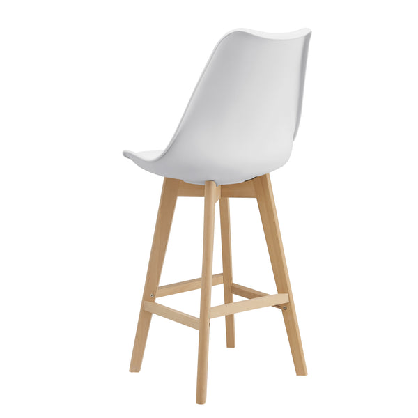 Set di 6 sgabelli da bar con schienale Lublin White