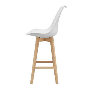 Set di 6 sgabelli da bar con schienale Lublin White