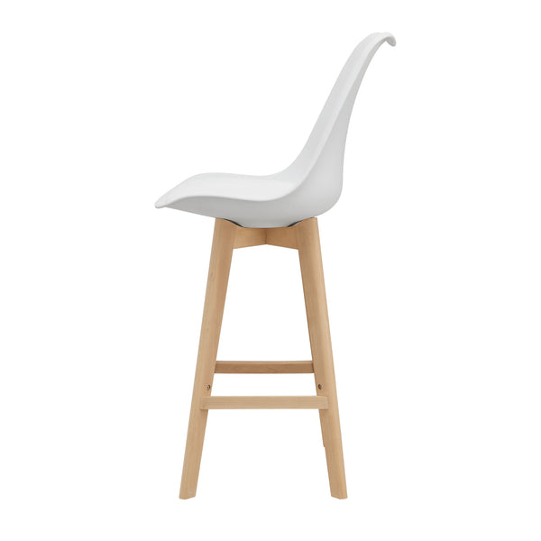 Set di 6 sgabelli da bar con schienale Lublin White