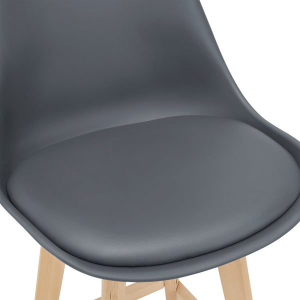 Set di 6 sgabelli da bar con schienale Lublin Grey
