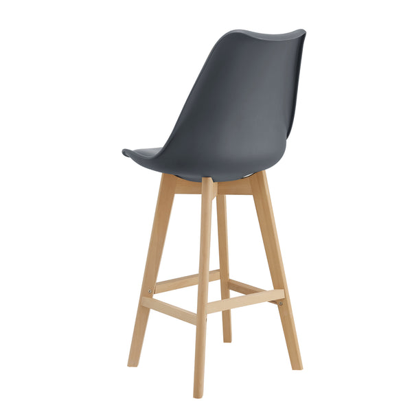 Set di 6 sgabelli da bar con schienale Lublin Grey