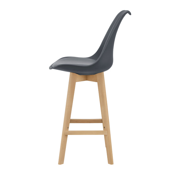 Set di 6 sgabelli da bar con schienale Lublin Grey