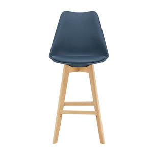 4er-Set Barhocker Barstuhl mit Rückenlehne Lublin Blau