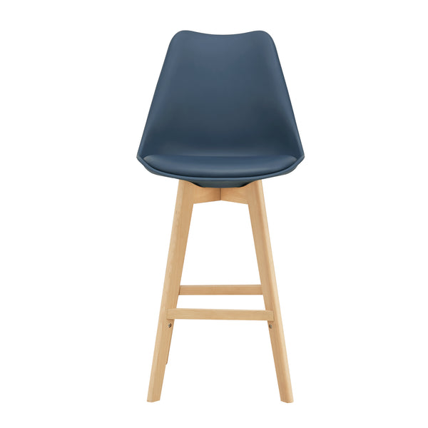 4er-Set Barhocker Barstuhl mit Rückenlehne Lublin Blau
