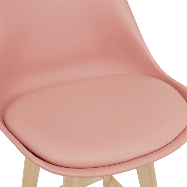 6er-Set Barhocker Barstuhl mit Rückenlehne Lublin Rosé
