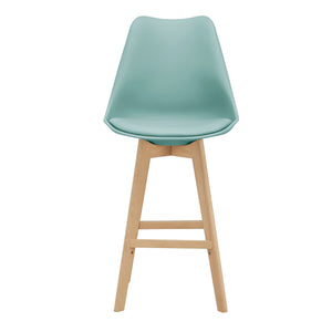 6er-Set Barhocker Barstuhl mit Rückenlehne Lublin Mintgrün