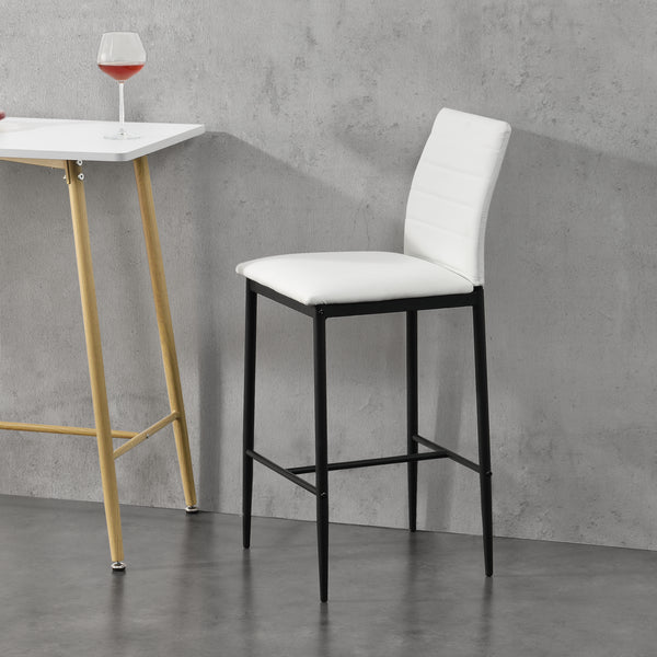 Sgabello da bar Lidköping con schienale, bianco