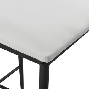 Sgabello da bar Lidköping con schienale, bianco