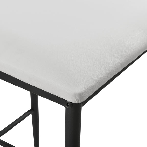 Sgabello da bar Lidköping con schienale, bianco