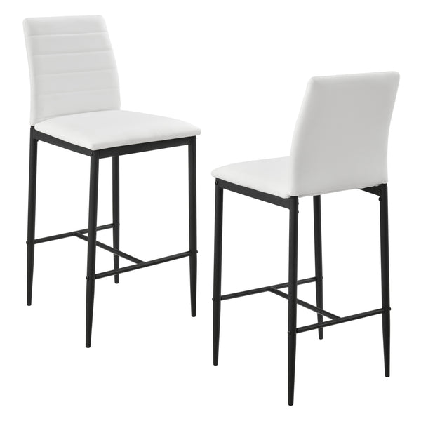 Sgabello da bar Lidköping con schienale, bianco