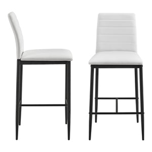 Sgabello da bar Lidköping con schienale, bianco