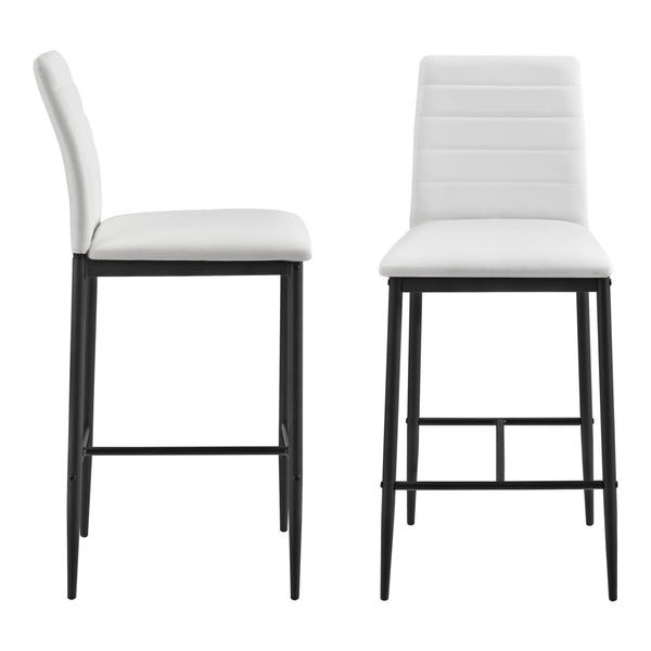 Sgabello da bar Lidköping con schienale, bianco