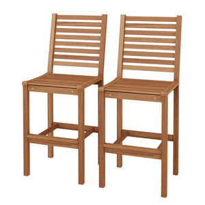 Tabouret de bar en bois CANELA, lot de 2