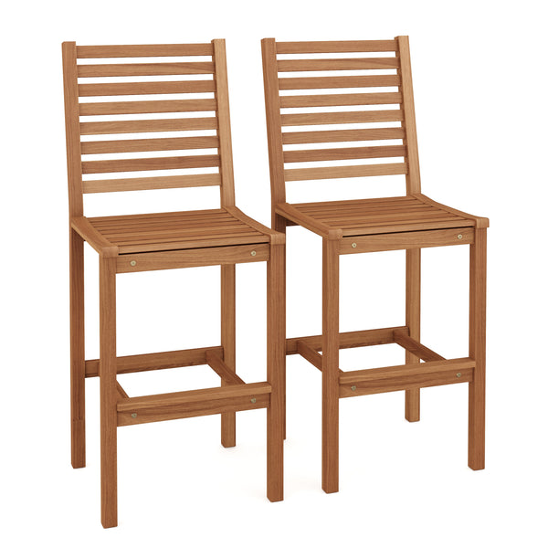Tabouret de bar en bois CANELA, lot de 2