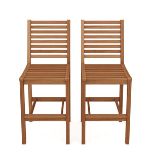 Tabouret de bar en bois CANELA, lot de 2