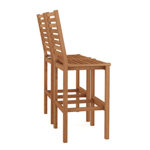 Tabouret de bar en bois CANELA, lot de 2