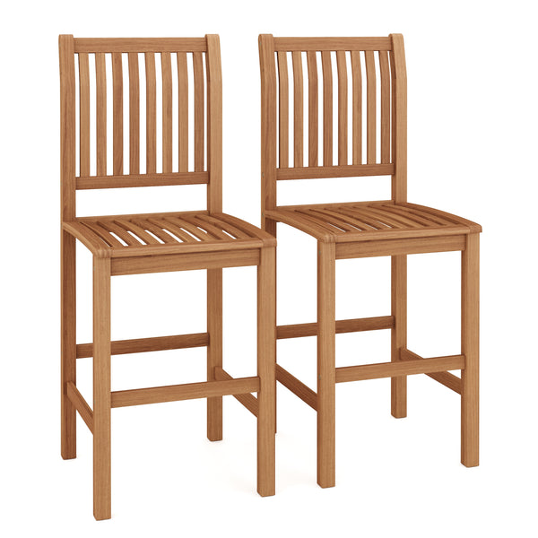 Tabourets de bar en bois PERUGIA, lot de 2