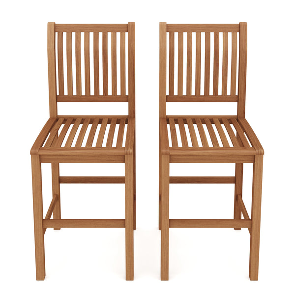 Tabourets de bar en bois PERUGIA, lot de 2