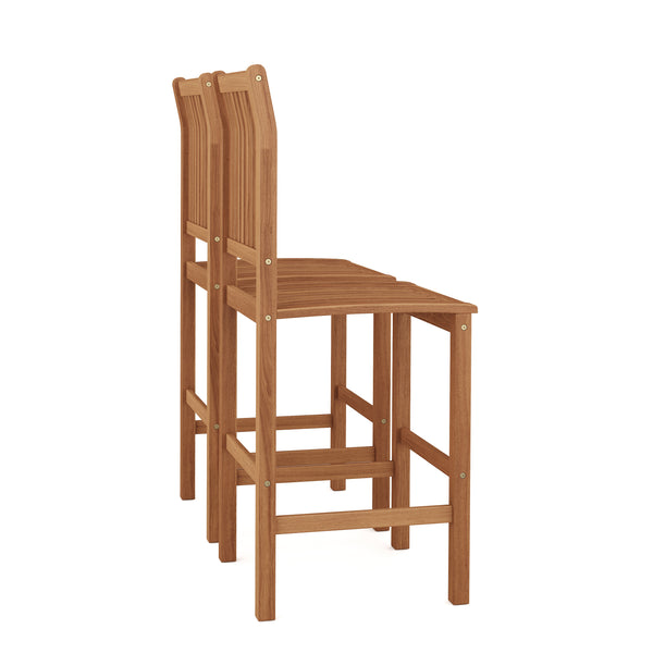Tabourets de bar en bois PERUGIA, lot de 2