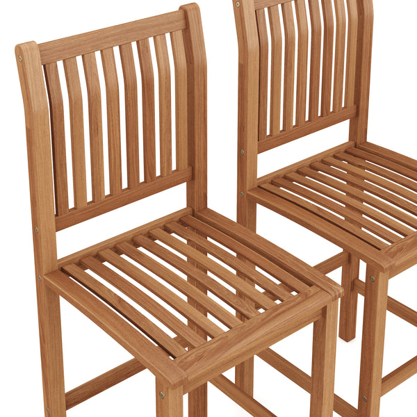 Tabourets de bar en bois PERUGIA, lot de 2