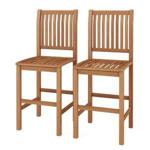 Tabourets de bar en bois PERUGIA, lot de 2