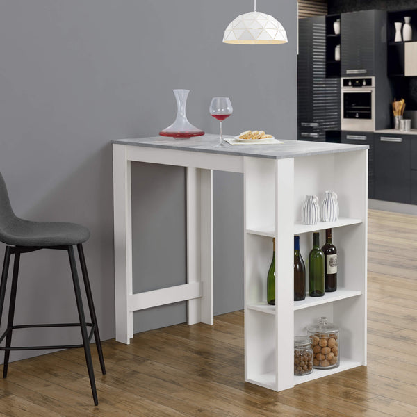 Bartheke Danderyd 120x60x105.5 cm Weiss/Betonoptik