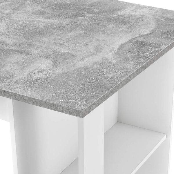 Bartheke Danderyd 120x60x105.5 cm Weiss/Betonoptik