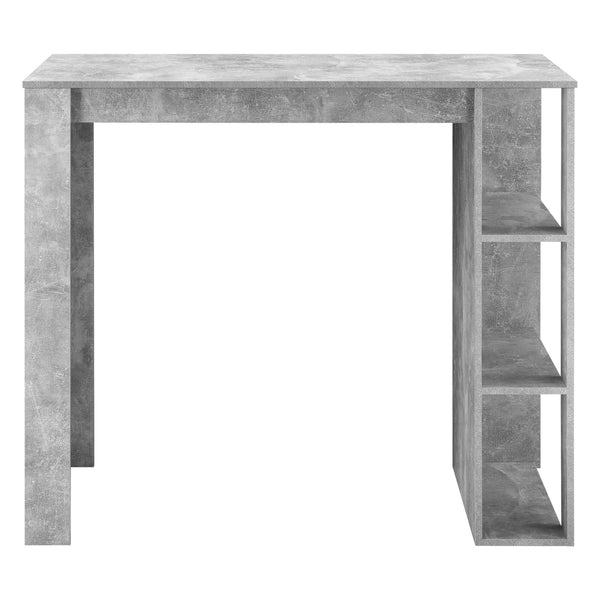 Bancone bar 120x60x106 cm con 3 ripiani, effetto cemento